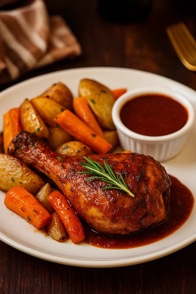 Cuisse de dinde au four : recette facile et absolument savoureuse 2 service cuisse dinde legumes