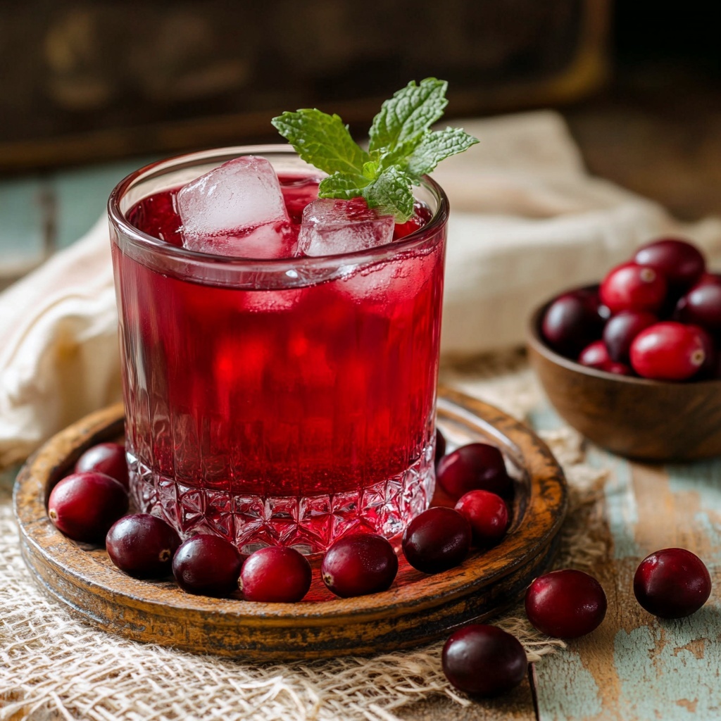 Jus de cranberry : puissant remède naturel pour votre santé 8 Jus de cranberry servi avec menthe fraîche